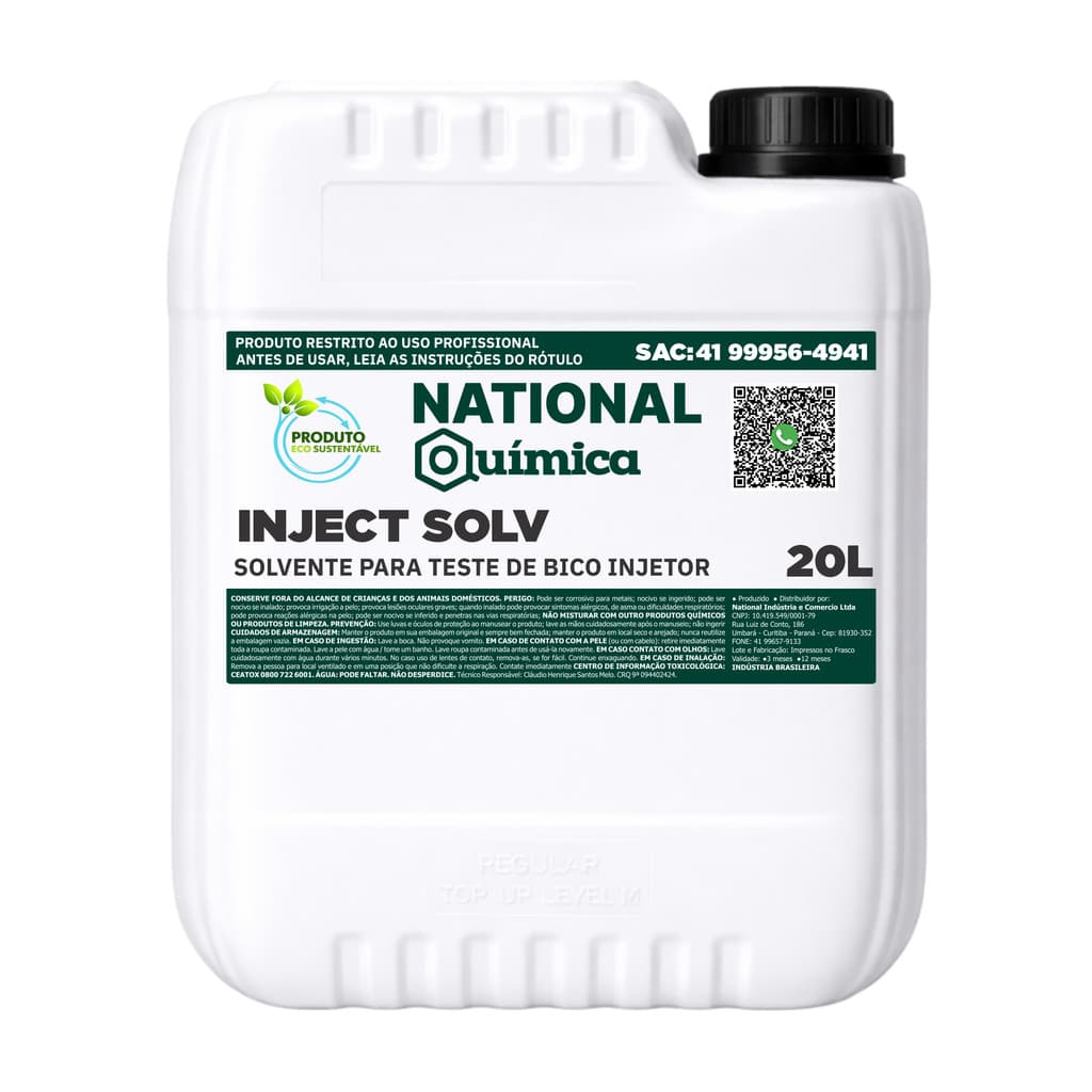 Fluido para Teste de Bico Injetor 20 L Inject Solv National Química