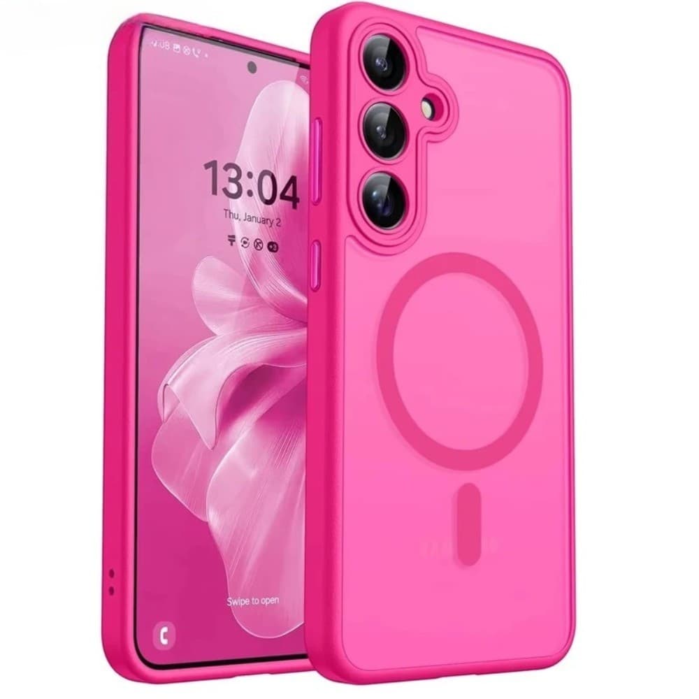 Capa Dura De Carga Magnética Translúcida Fosca Sem Fio Para Samsung S26 S25 Ultra S24 S23 Plus A56 A36
