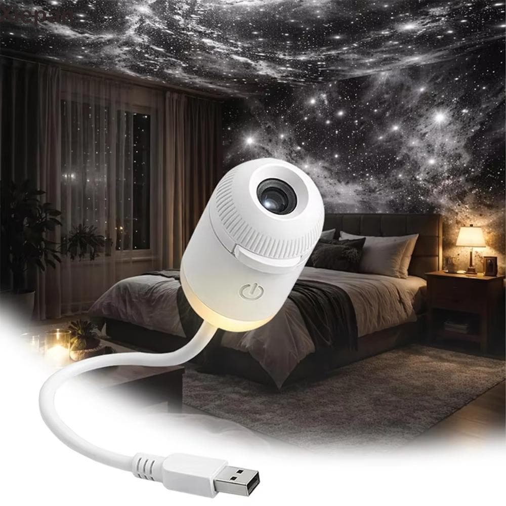 XIEPAN 2 Em 1 Mini Galaxy Star Projector Night Light-Lâmpada Ambiente Starry Sky Para Dormir E Decoração No Quarto