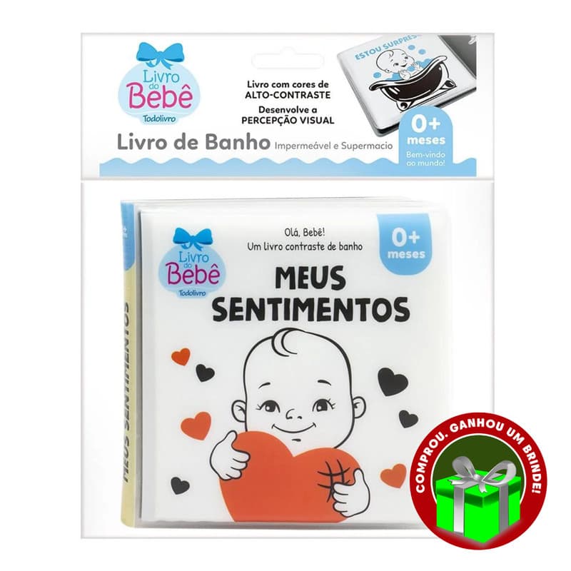 Livro Olá, Bebê! Um livrinho Contraste de Banho: Meus Sentimentos SBN Crianças Filhos Infantil