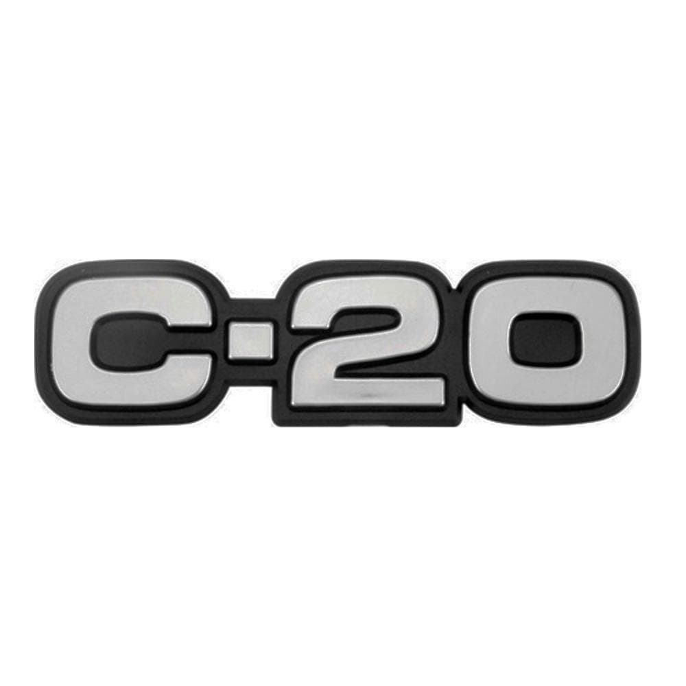 Emblema C20 da Tampa Traseira e Paralamas C20 83 a 96 Prata