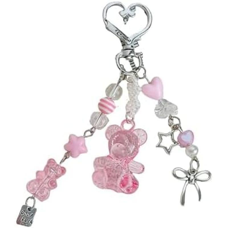Chaveiros Estéticos Y2K , Corrente De Telefone , Linda Borboleta Estrela Morango , Urso Rosa Guitarra Amuletos Para Mulh