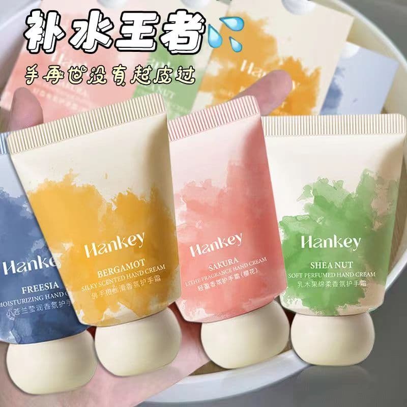 Han Ji Chubby Dun Fragrância Creme para as Mãos Hidratante Hidratante Flor de Cerejeira Rejuvenescimento da Pele Preveni