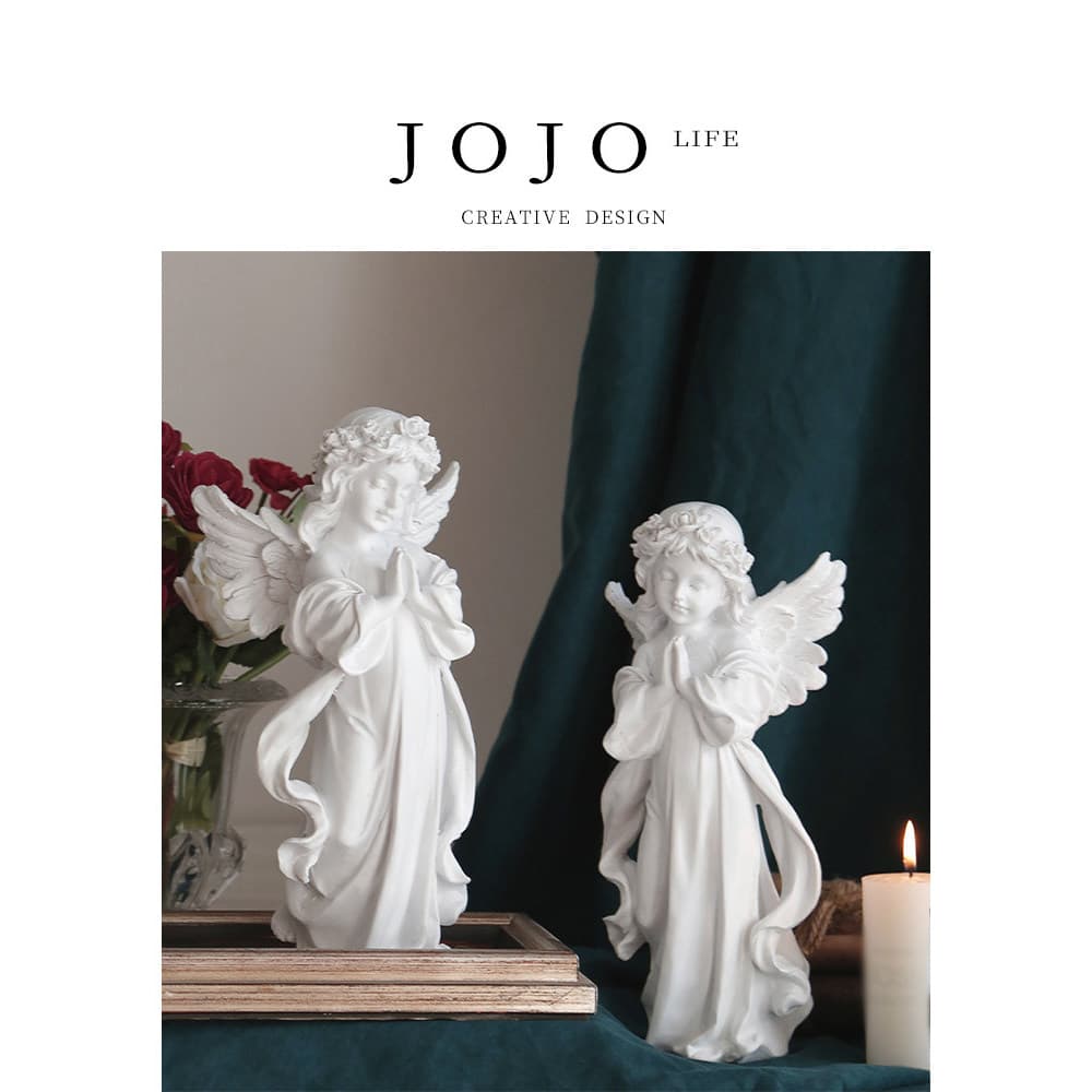 JOJO ''SL. PD · Anjo · Ornamentos Domésticos Europeus Retro Resina Gesso Anjo Desktop | Anjo Anjo Anjo Anjo