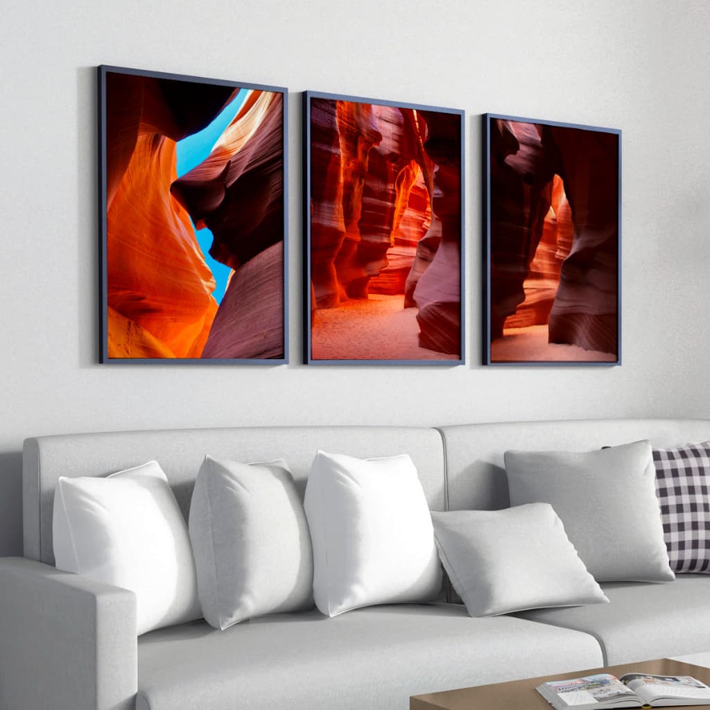Quadro Decorativo Exclusivos Com Moldura 50X70 cm Moderno Sala Grande