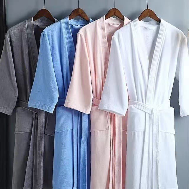 Roupão de banho de Hotel, toalha de algodão puro, Material cortado, lã, engrossado, absorvente, camisola, vestível, novo