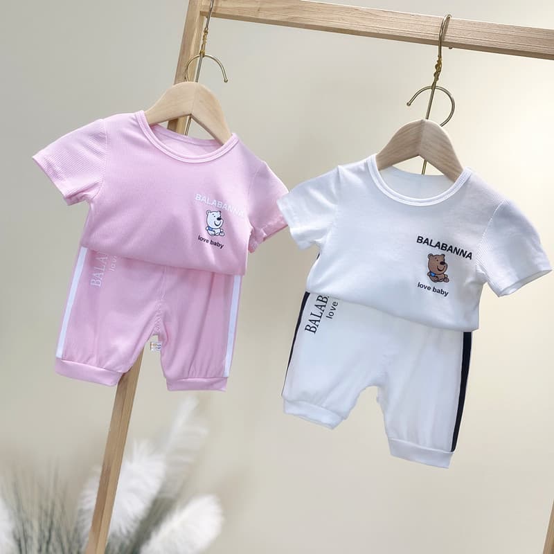 Masculino feminino bebê roupas de verão esportes Modal estilo fino pele-amigável legal rápido roupas da criança do bebê