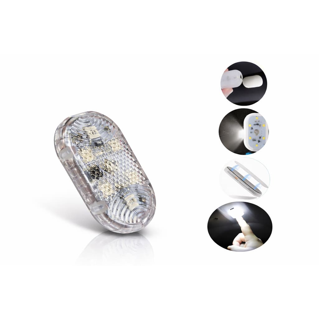 Luz Led Interior Carro Recarregável Toque Branca Rgb P/ Teto
