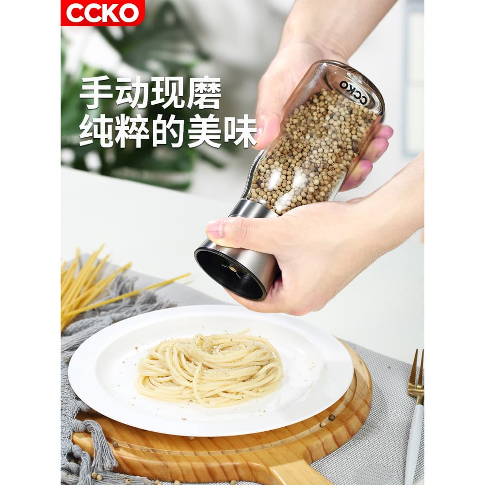 CCKO304 Moedor de pimenta em aço inoxidável Manual Pimenta em pó Sichuan Pimenta preta Garrafa de moagem Frasco de tempe