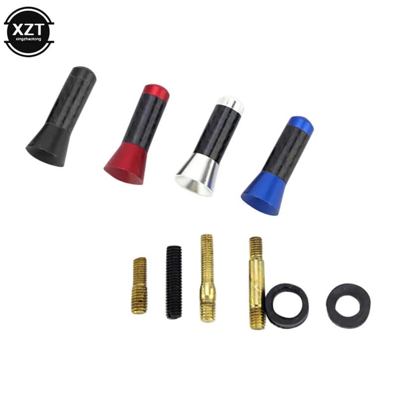 Antena de Carro de Fibra de Carbono de 3,5cm, Antena Curta para Rádio FM/AM, Antenas Metálicas de Recepção, Acessórios p