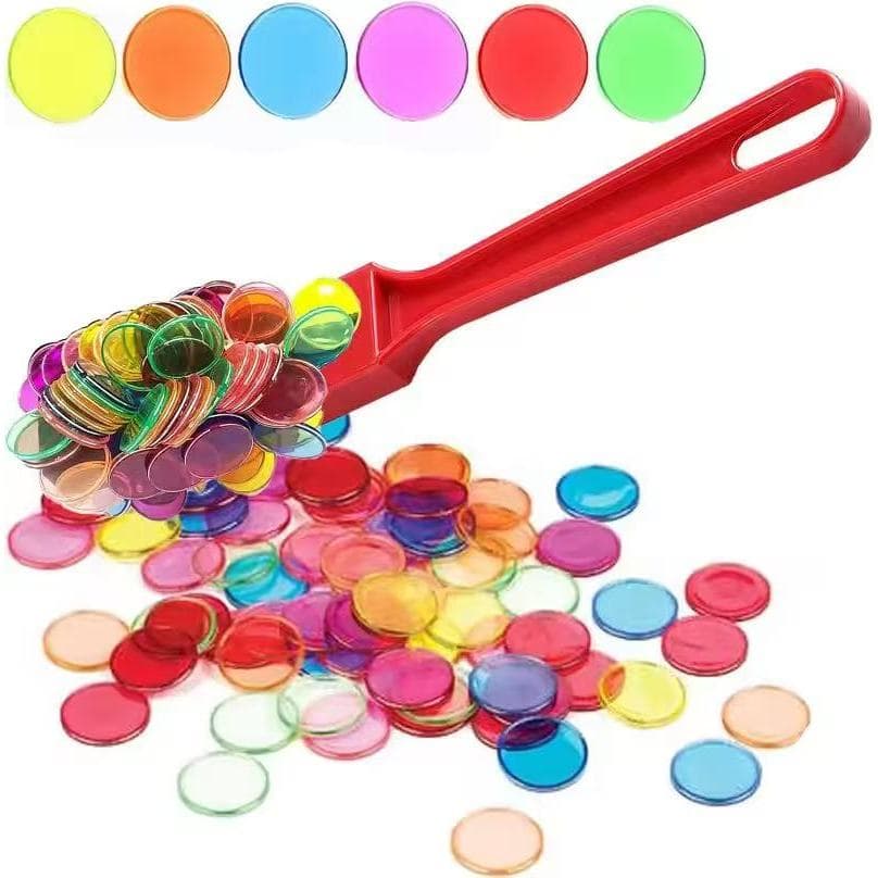 Magnetic Bingo Wand 100 Conjunto De Chips - Material de Montessori para Sala de Aula