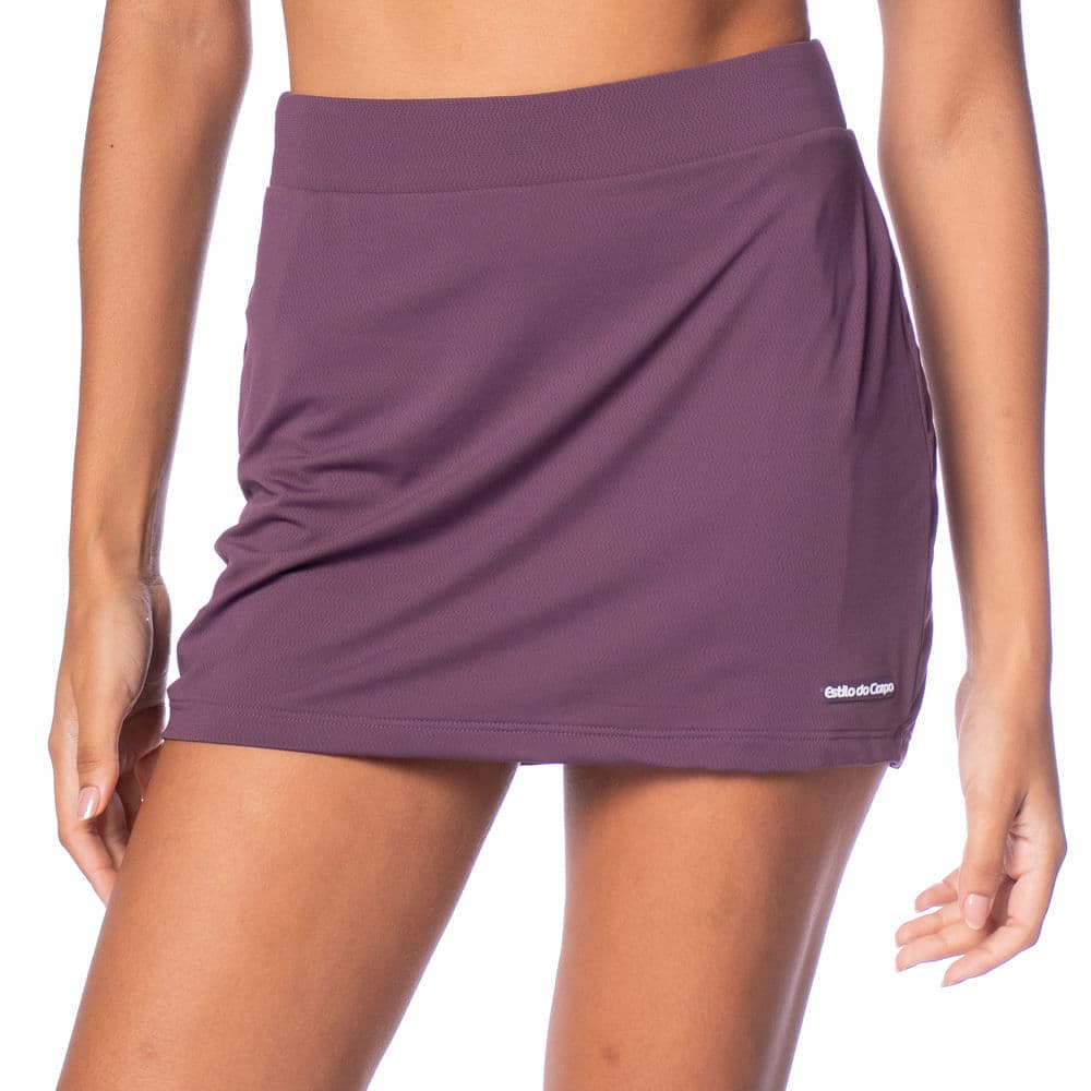 Short Saia Feminino Estilo do Corpo Dry Zurique Roxo