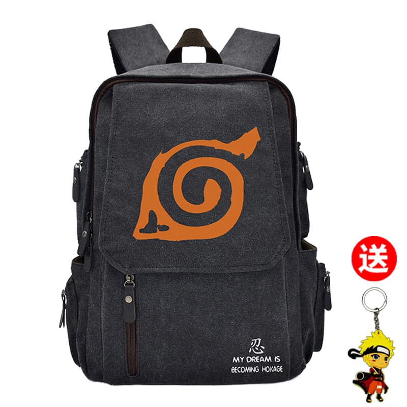 Naruto Sasuke naruto mochila masculina com zíper na moda juventude júnior estudante do ensino médio mochila de lona