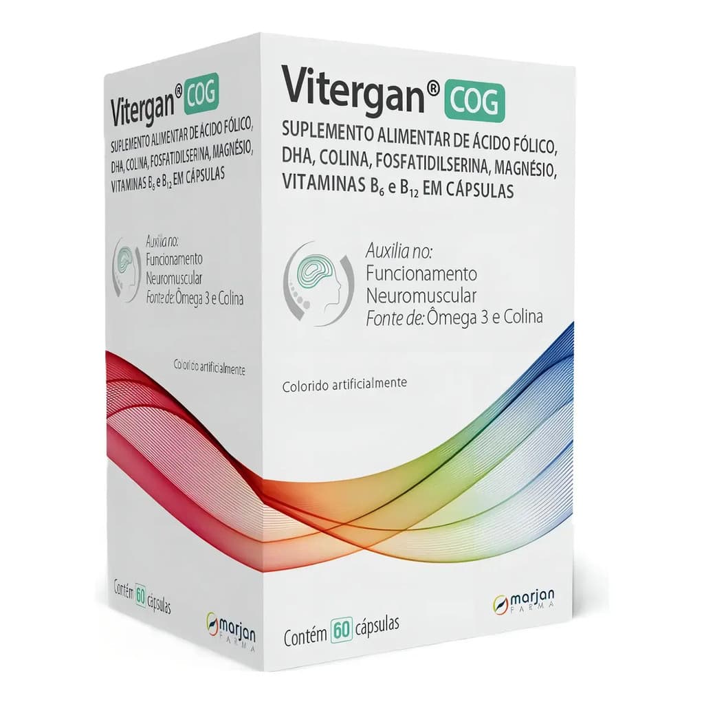 Suplemento Alimentar Vitergan Cog Com 60 Cápsulas - Marjan Sabor Sem Sabor