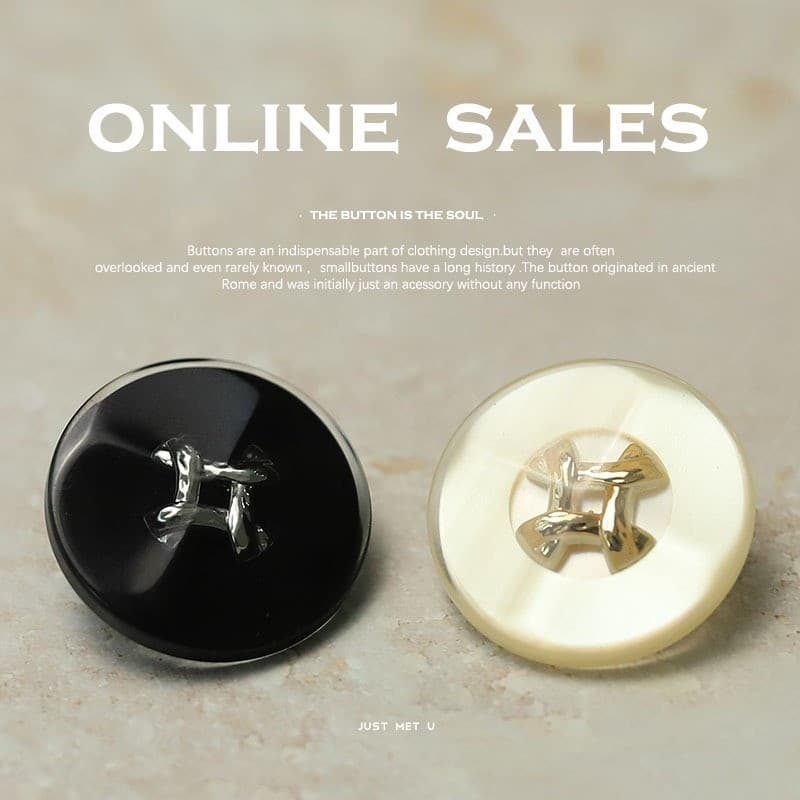 5 Peças 15/25mm Botões De Resina De Metal Terno Suéter Jaqueta Casaco De Couro Decorativos