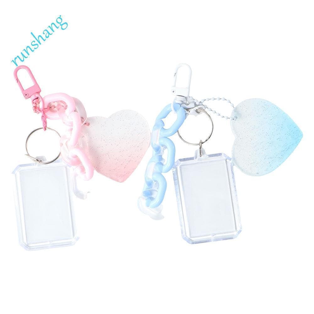 RUNSHANG Photocard Titular Caso De Cartão De Estudante Ídolo Foto Mangas Coletar Álbum Transparente Chaveiro