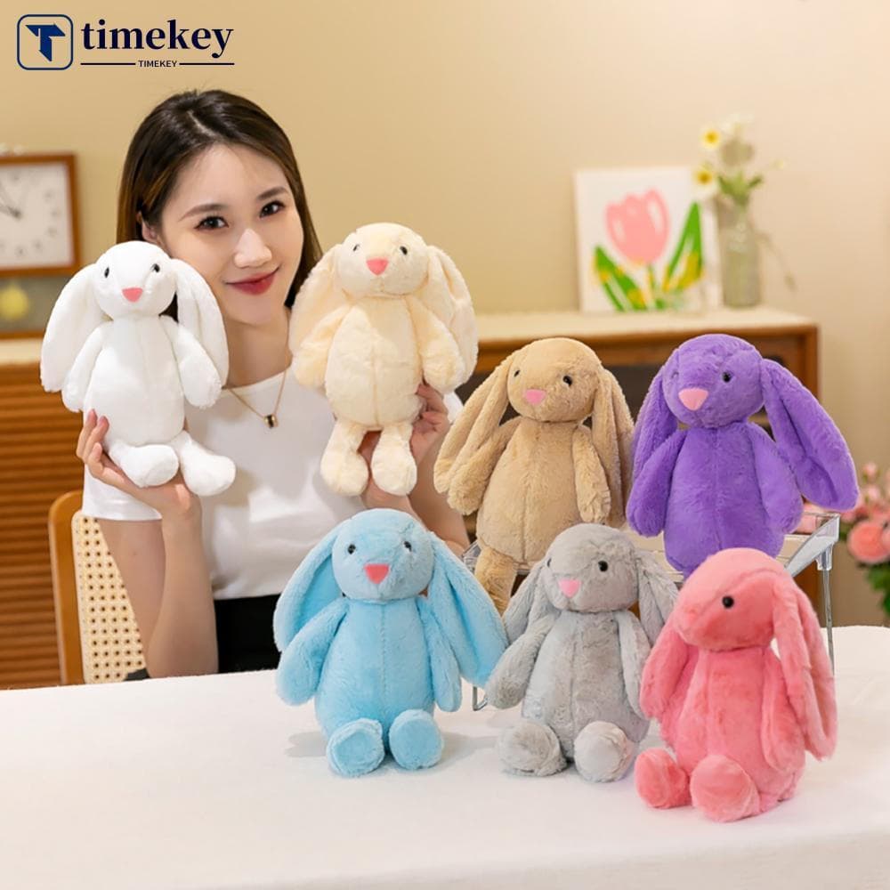 TIMEKEY 30cm Coelho Boneca De Pelúcia Com Orelhas Longas Criativo Brinquedo Para Crianças Aniversário De Natal K4S2
