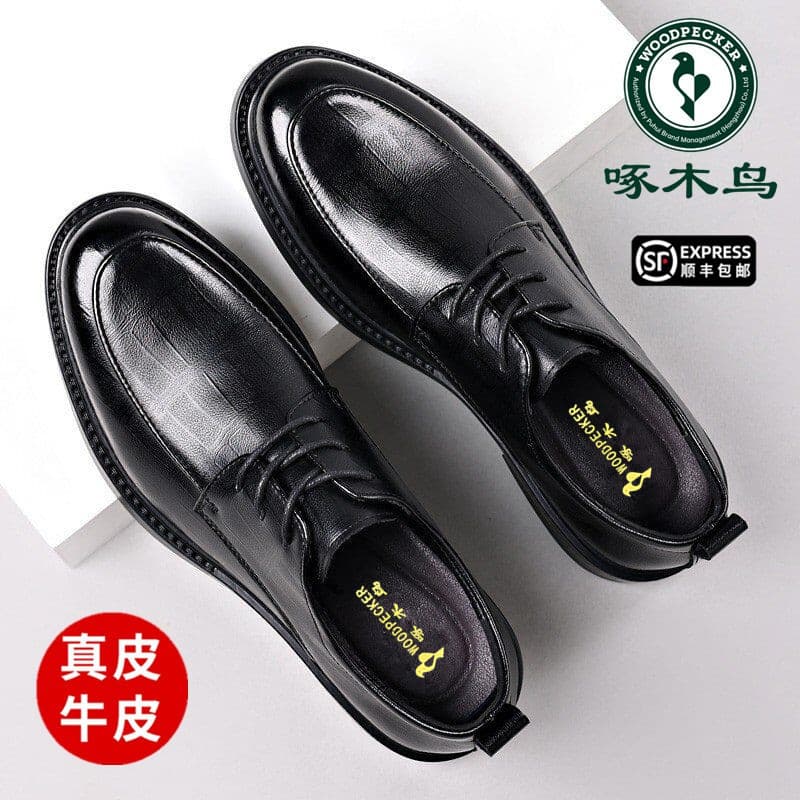Woodpecker sapatos masculinos de sola macia negócios Formal sapatos de couro masculino versão coreana couro genuíno All-