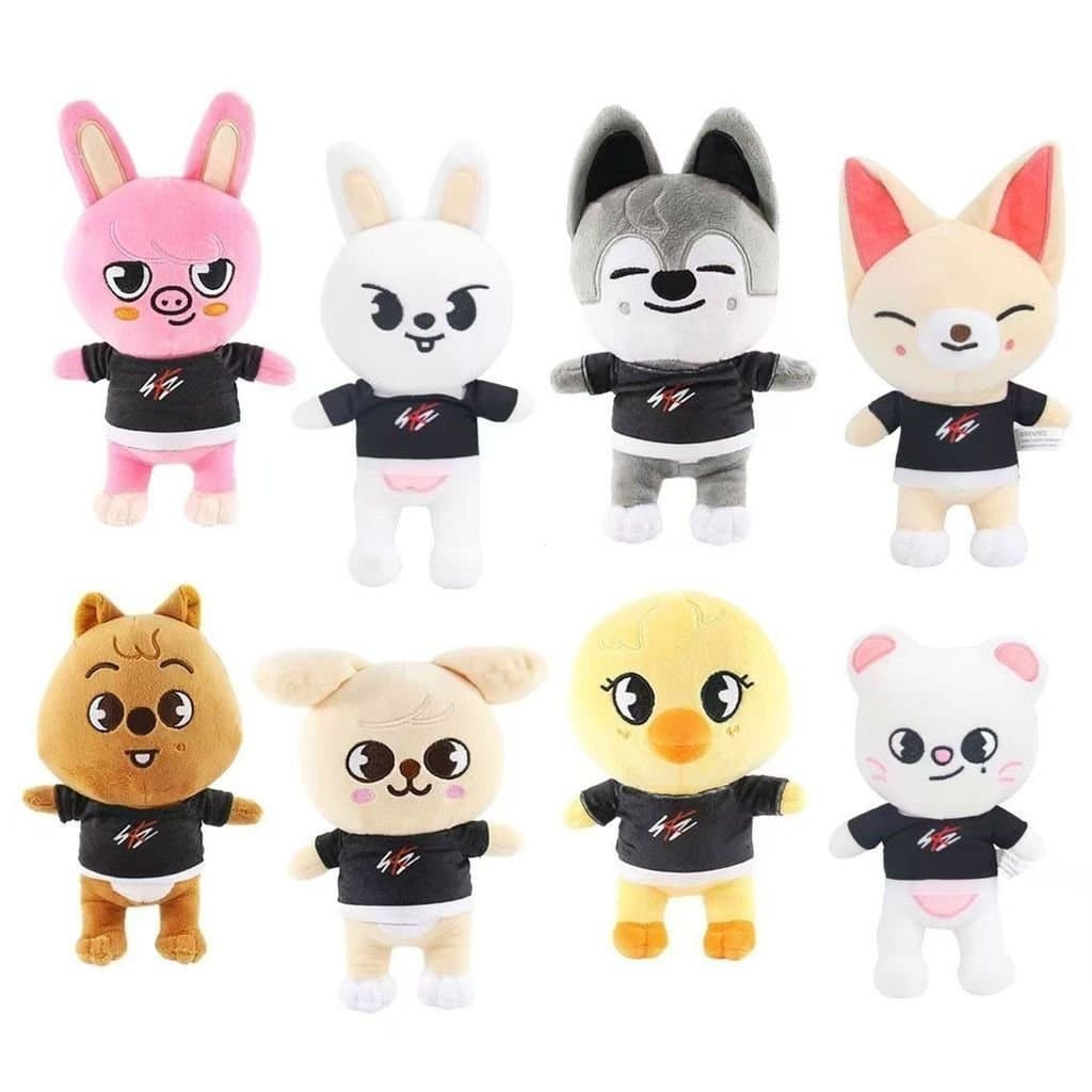 Brinquedos de Pelúcia da Série Stray Kids 16 cm Leeknow Hyunjin Aidou Boneco Periférico