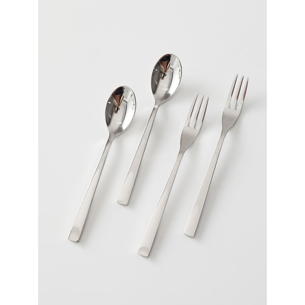 Colher de sobremesa de aço inoxidável 304, grossa, garfo de frutas doméstico, bolo de sobremesa comercial, sinal pequeno