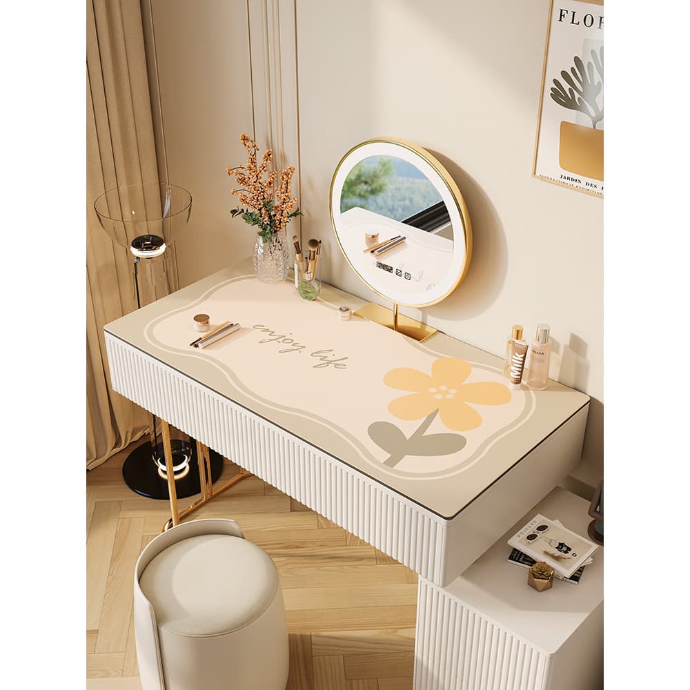 Ins estilo penteadeira toalha de mesa penteadeira Manicure tapete de mesa impermeável à prova de óleo sem enxágue couro