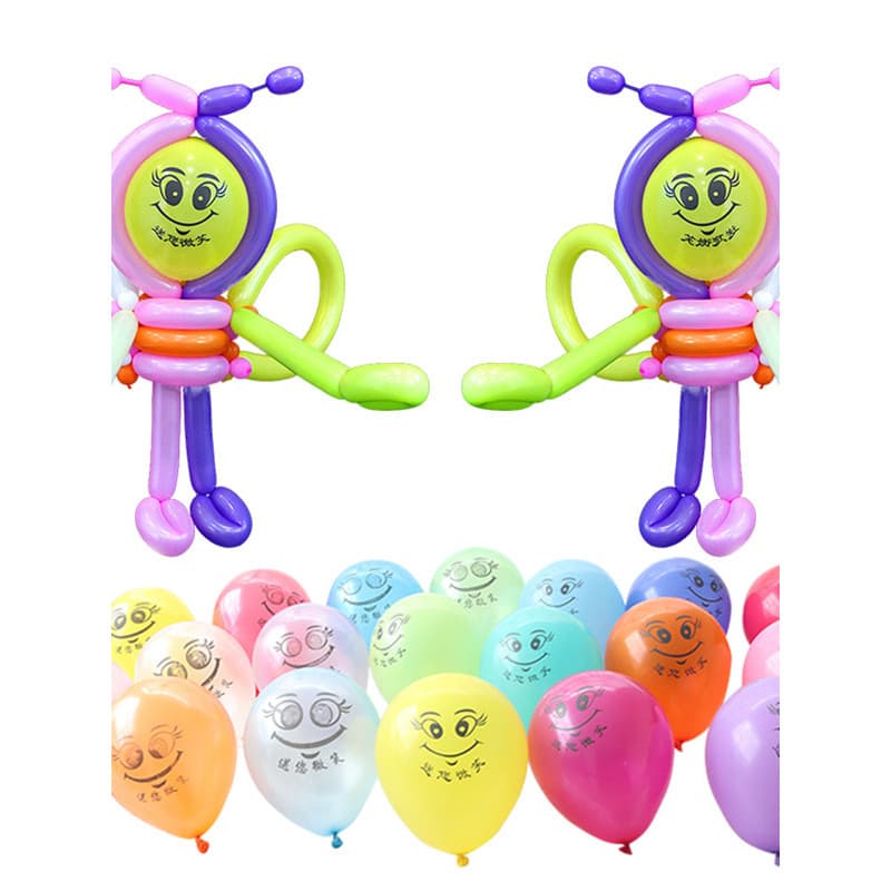 33cm redondo Smiley Face balão engrossado à prova de explosão 1.5g volta boneca bola animais tecidos dar um sorriso 100