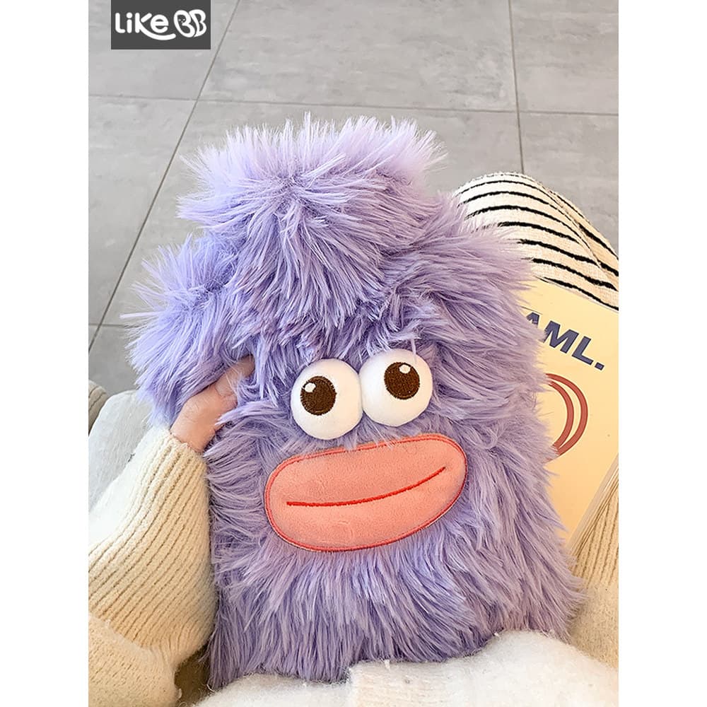 Garrafa de água quente fofa injetada garrafa de água quente inverno pelúcia mão mais quente saco menina palácio quente p