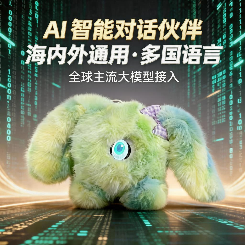 2026 novo produto Ai conversa de voz inteligente brinquedo de pelúcia led olhos emocional acompanhando boneca robô anima