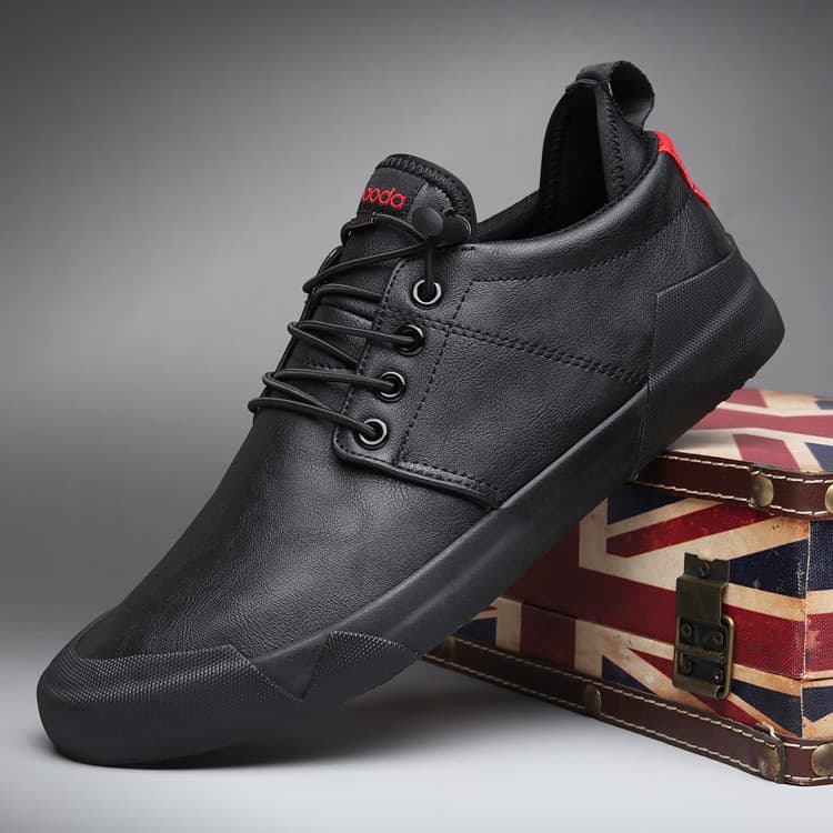 2026 primavera novo estilo sapatos masculinos na moda sapatos de couro respirável sapatos casuais britânico rendas tênis