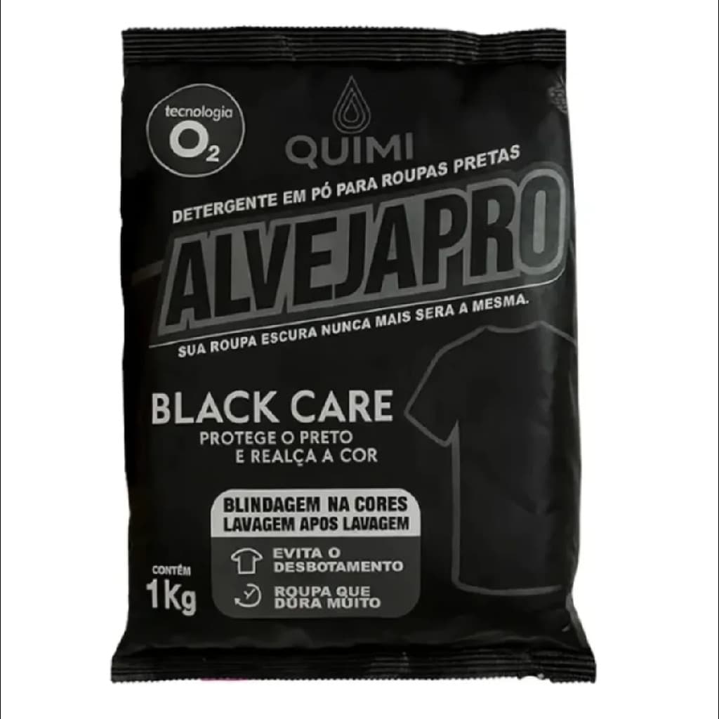Alvejante Black Sabão Em Pó Protege Lava Roupas Escuras E Pretas Sem Desbotamento