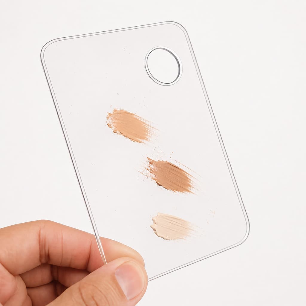 Placa Acrílico Para Misturar Base Corretivo Maquiagem Batom transparente