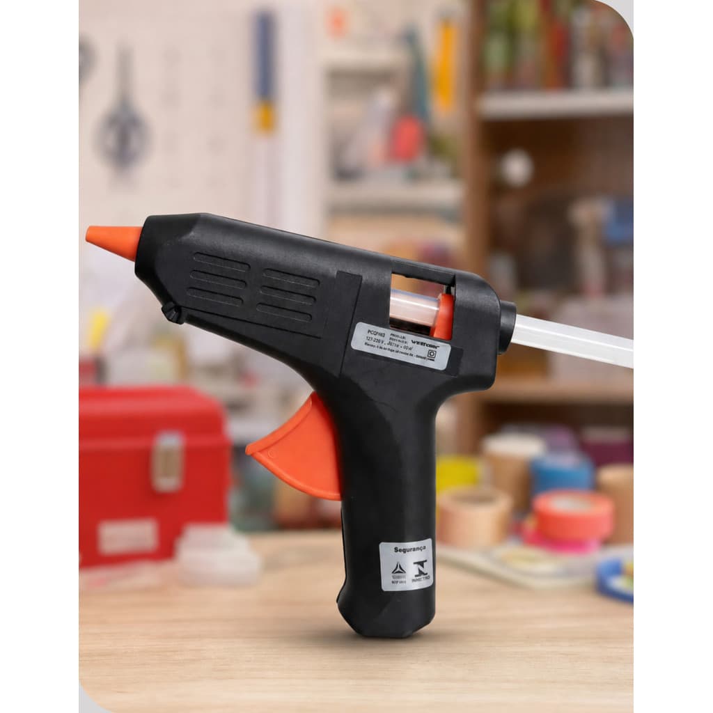 Pistola Cola Quente Grande 40W Bivolt Western Bastao 11mm Artesanato Reparo