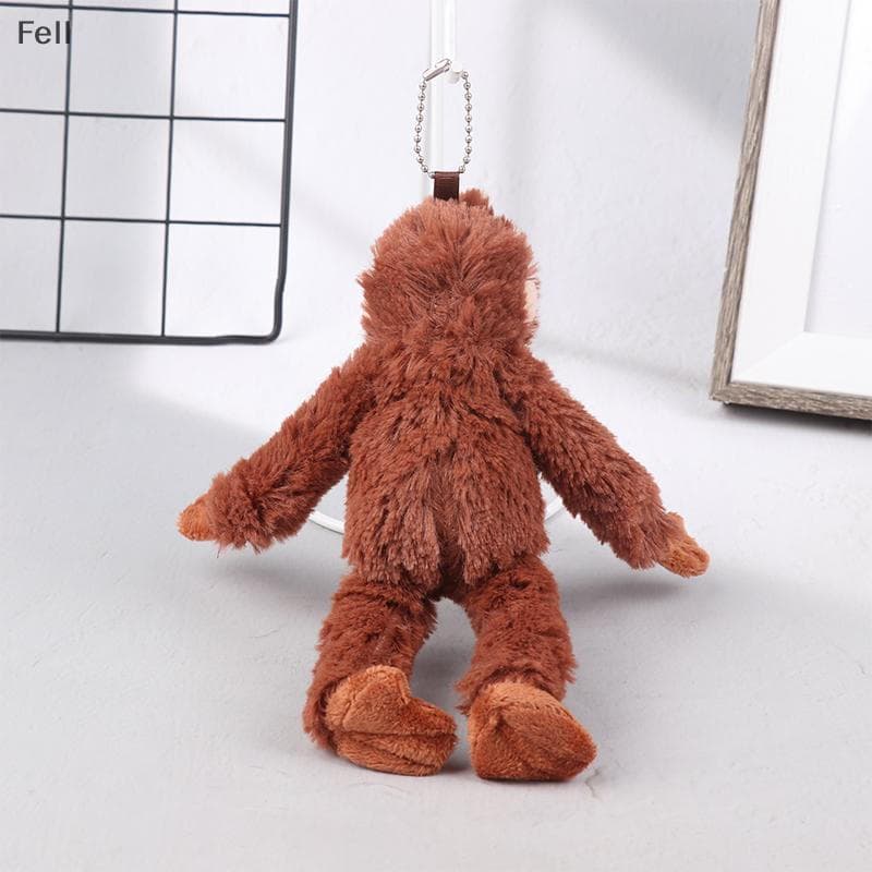 [Fel] Brinquedo De Pelúcia De Gorila De Desenho Animado Chimpanzés Macaco Pingente Boneca Macia Chaveiro Bapa Bolsa De C