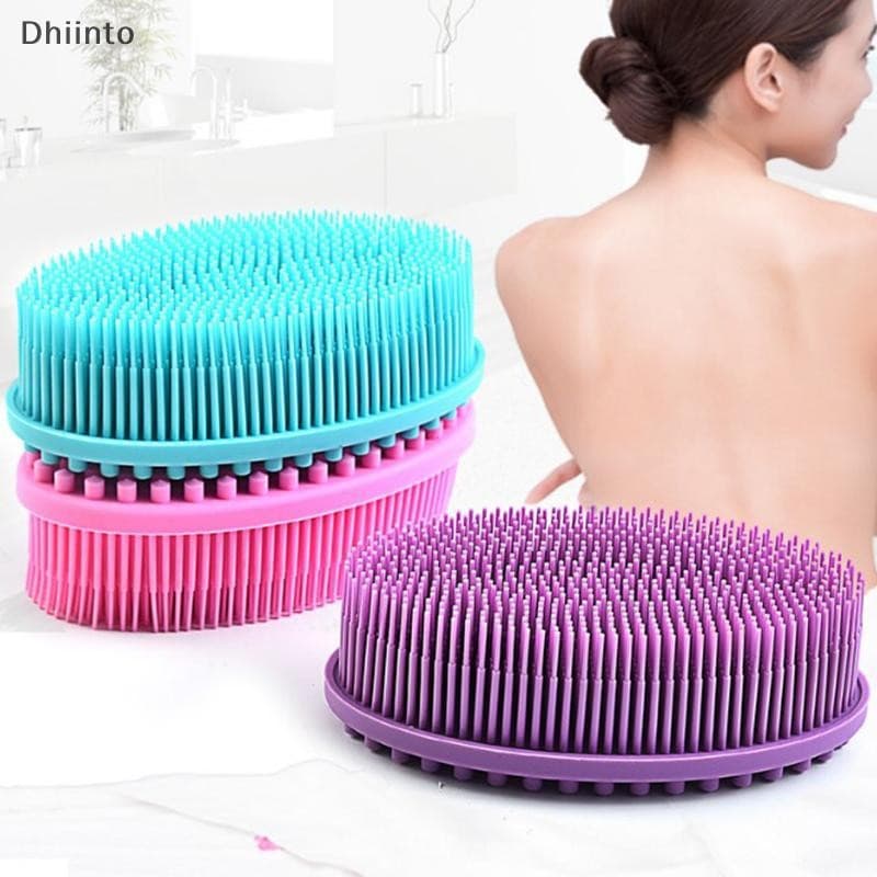 [Dhiint] Escova Corporal Fofa De Silicone Macio Para Lavar Banho E Esfoliante A Pele Adequada Bebês