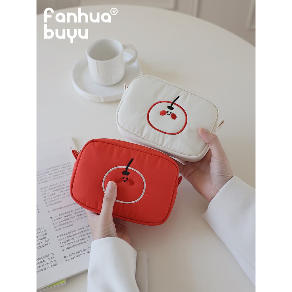 Fanhua Whisper Japonês Estilo Coreano Bonito Mini Saco de Cosméticos Portátil Saco de Armazenamento de Cabo de Dados Tec