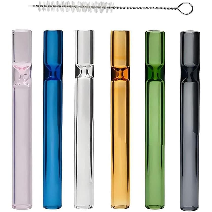 6 Peças de Tubo de Vidro Borossilicato, 4 Polegadas de Comprimento/12 mm de Diâmetro Externo/2 mm de Espessura com uma e