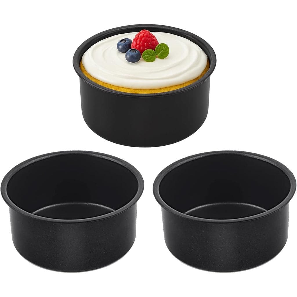 Forma de Bolo de 4 Polegadas, Antiaderente, Mini Formas Redondas para Bolo, para Muffins para Air Fryer, Forma Jum