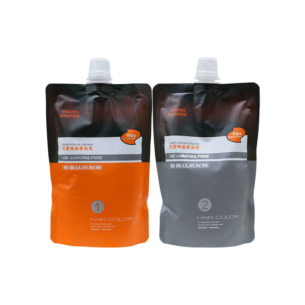 Homens Mengpaisi Tintura de Cabelo Creme Fragrância Sem Amônia Preto Chá Cor Tintura de Cabelo Capa Cabelo Branco Bebê A