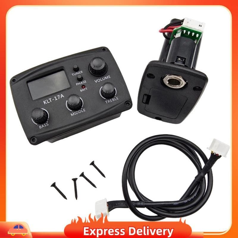 [Entrega Rápida BRY8]-17A Pré-Amplificador De Equalizador De Guitarra Acústica , Com Afinador De Procedimento Digital 3