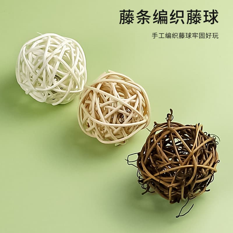 Bola de rattan brinquedo do gato rattan sino bola brinquedo do gato rattan bola artesanal rattan bola brinquedo do gato