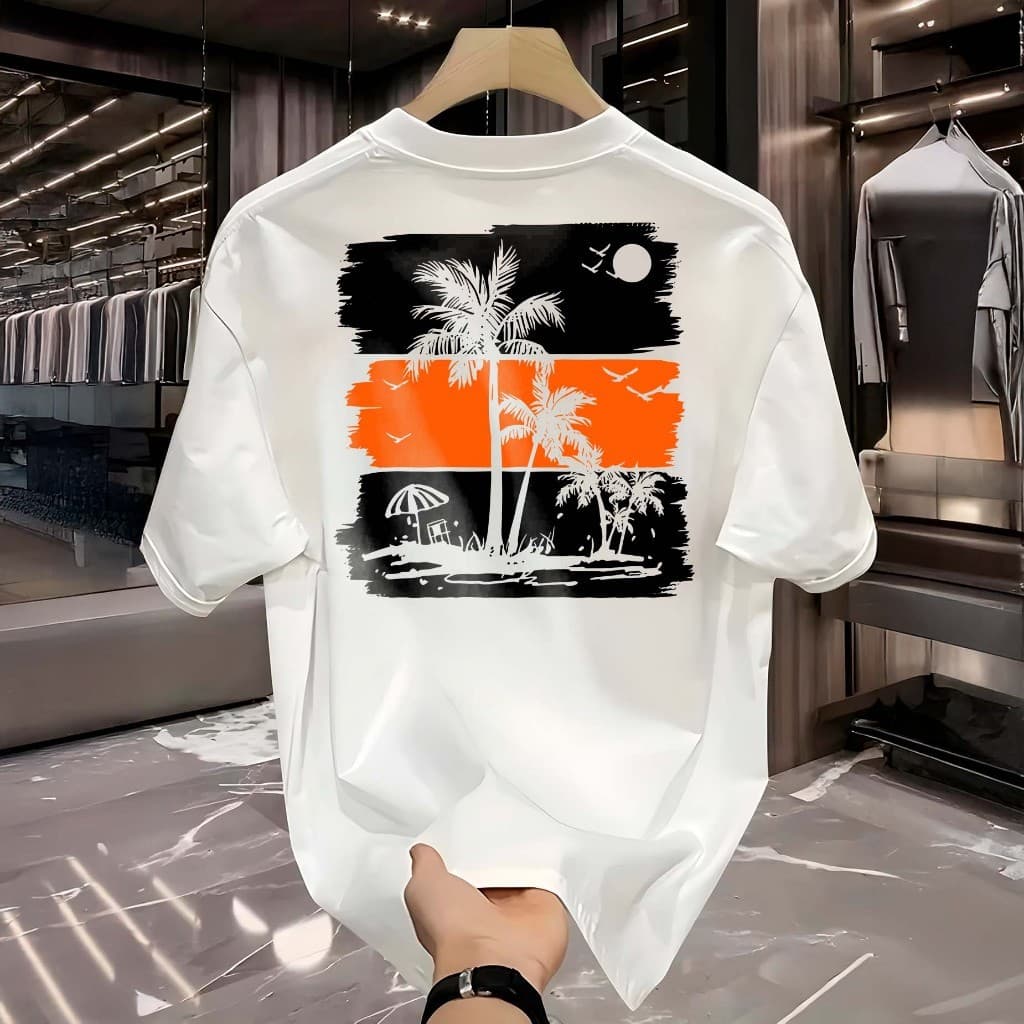 Camiseta Masculina T-Shirt Paisagem Camisa Manfinity 100% Algodão