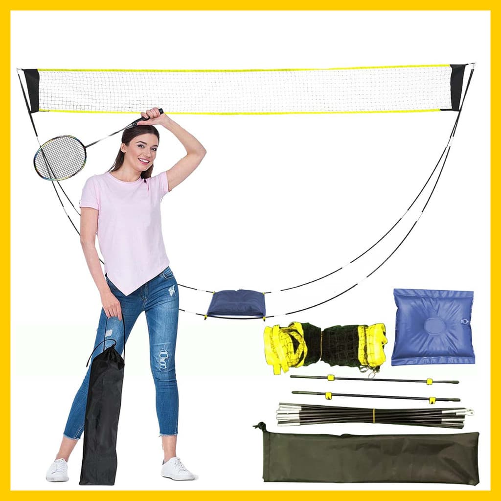 Rede de tênis para Badminton, rede portátil para vôlei 160x290cm, com bolsa de armazenamento