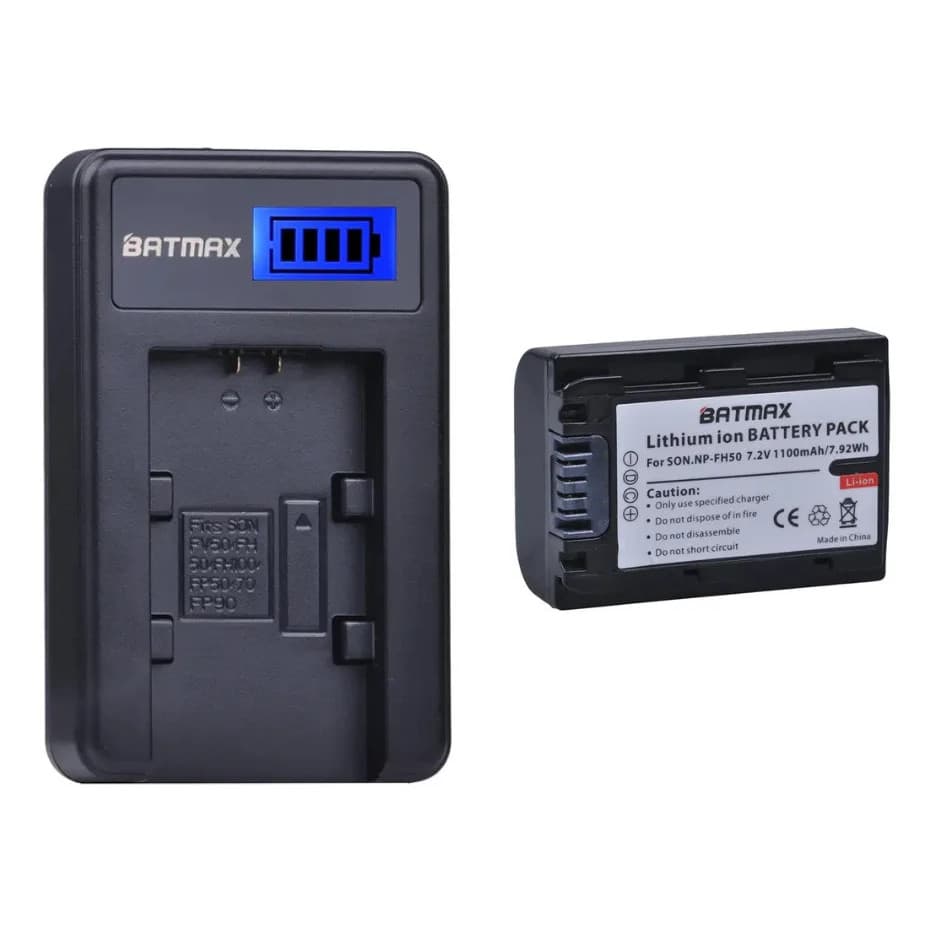 Ba|teria Np-fh50 + Carregador Lcd Sony A230 A290 A330 A380