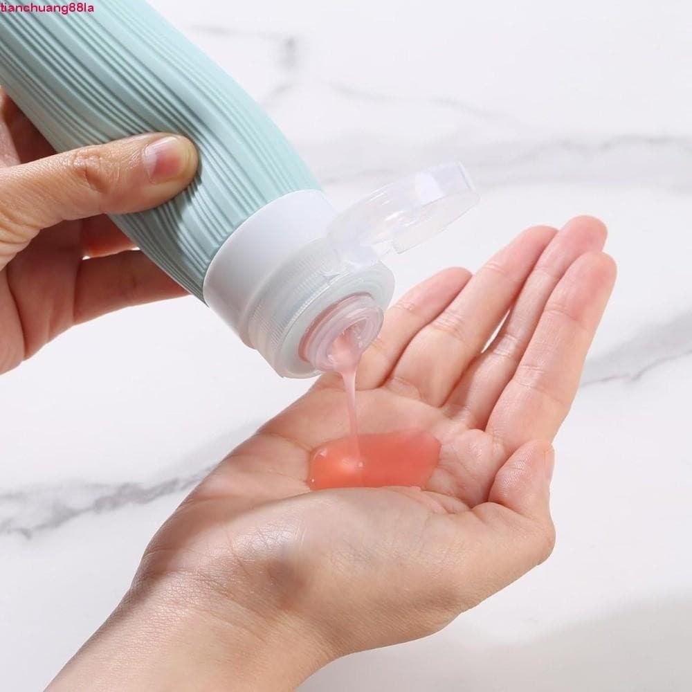 TIANCHUANG 4 Unidades/Conjunto De Dispensador De Viagem De Silicone , Kit De Garrafa Líquida De Aperto À Prova De Vazame