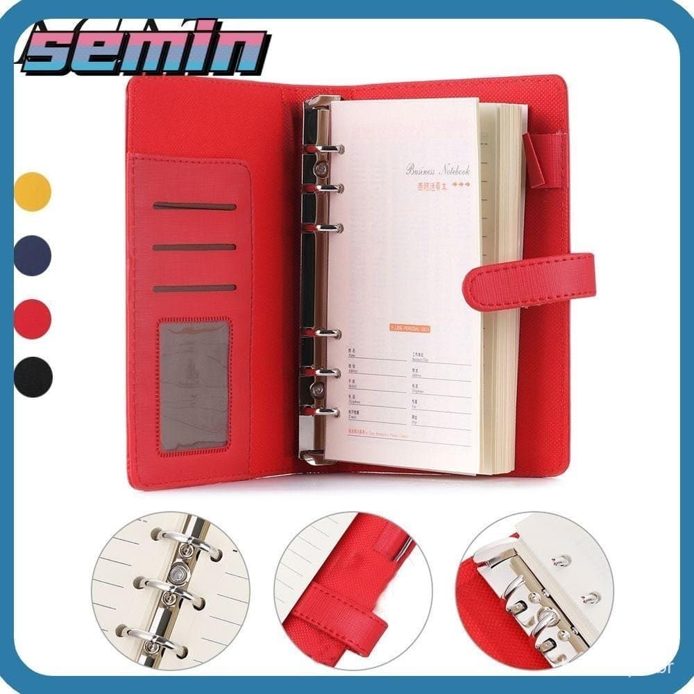 SEMIN A6/A7 Bloco De Notas Recarregável Organizador De Cartões De Moda Loose Leaf Ring Binder Journal Notepad