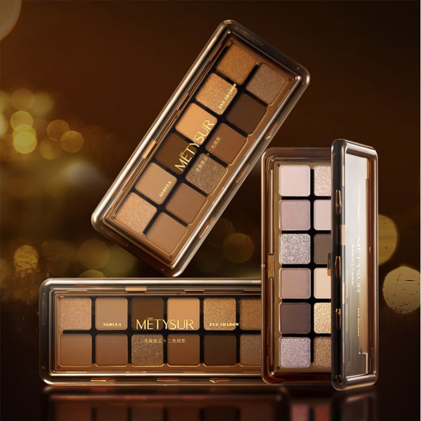 Linda vasta nebulosa paleta de sombras de doze cores perolado fosco diário esfumaçado maquiagem Nude flor de cerejeira r