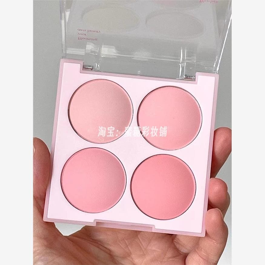 Novo produto coreia paleta de blush de quatro cores sorvete verão Natural pêssego Nude maquiagem fosco blush roxo 07 mel