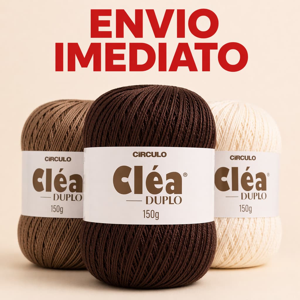 Linha Cléa DUPLO Fio Círculo 508m 150g Mercerizado - Artesanato/Crochê/Tricô