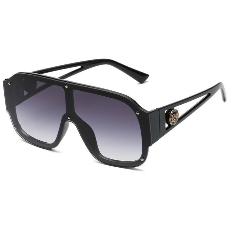 Óculos de Sol Oversized para Homens e Mulheres, Óculos de Sol da Moda, Lentes Quadradas com Gradiente, Óculos de Sol par