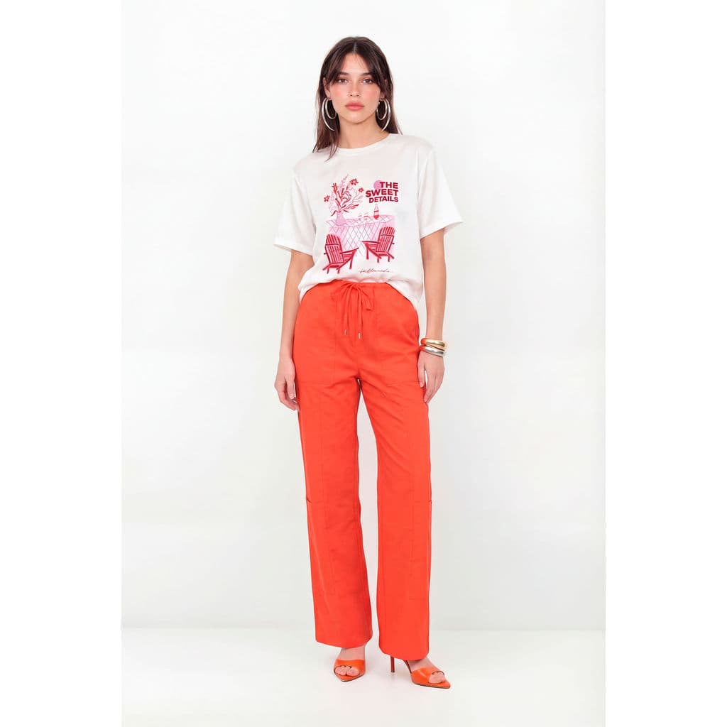 Calça Bolso Quadrado Feminina Inblanche